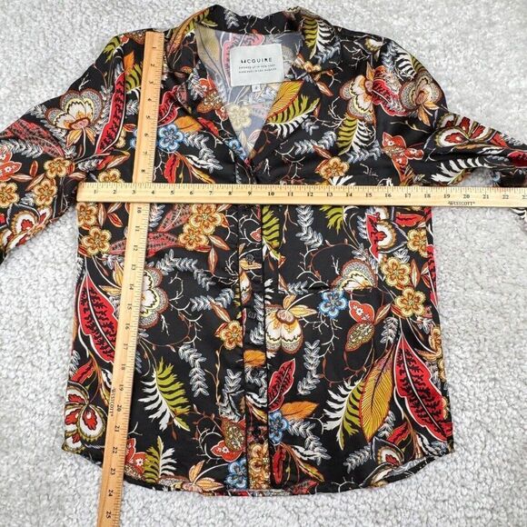 Mcguire Black Multi Floral Button Up Blouse - Picture 6 of 6
